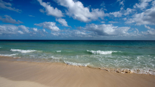 美麗的海灘和大海