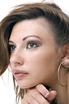 年輕美麗女人的肖像。分離的8