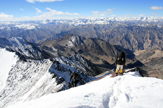登山爬山- Stok Kangri（6；150m／20；080ft）；印度