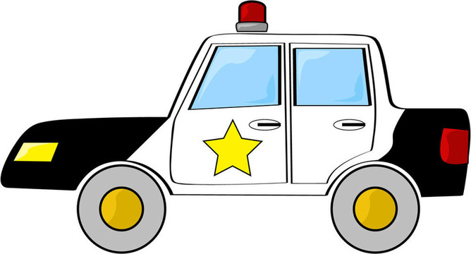 卡通警車