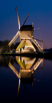 風(fēng)車在Kinderdijk；荷蘭