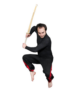 跳躍的武術(shù)藝術(shù)家