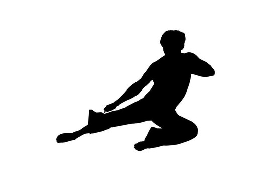 跳躍的武術(shù)藝術(shù)家