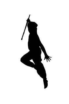 跳躍的武術(shù)藝術(shù)家