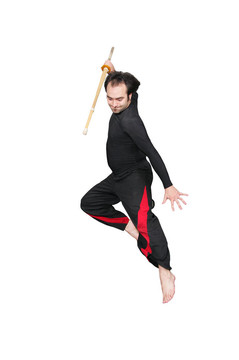 跳躍的武術(shù)藝術(shù)家