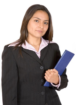 帶文件夾的商業(yè)女性
