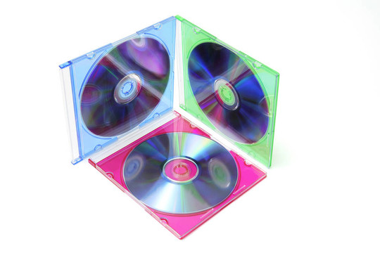 塑料盒中的光盤