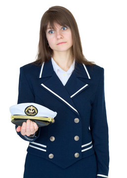 穿著白色制服的女孩