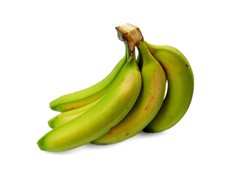 白色背景的香蕉