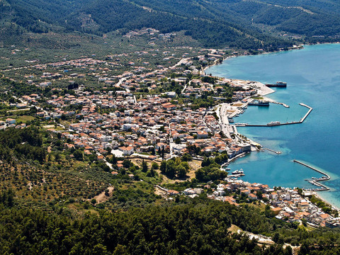 Limenas；Thassos；鳥瞰