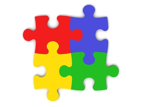 五顏六色的拼圖