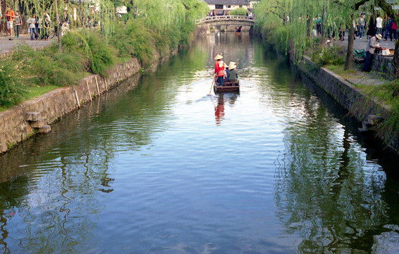在倉(cāng)敷乘坐的船；日本2