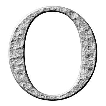 3d石希臘字母奧米克隆