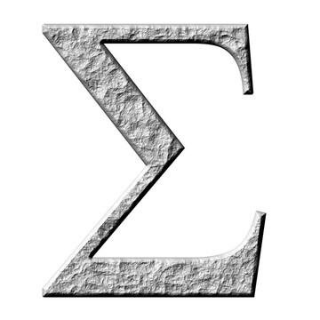 三維石頭希臘字母西格瑪