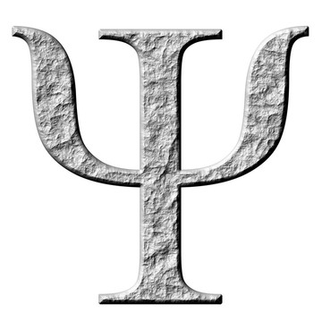 3d石希臘字母psi