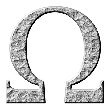 3d石希臘字母Ω