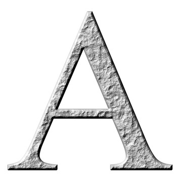 3D石頭希臘字母