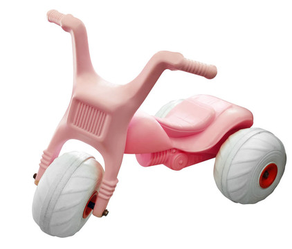 粉紅色的玩具三輪車