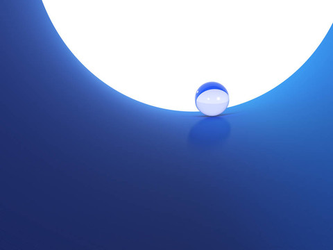 玻璃球抽象背景。3d