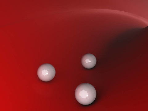 玻璃球抽象背景。3d