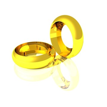 白色的黃金結(jié)婚戒指