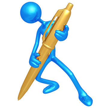 抱著Golden Pen
