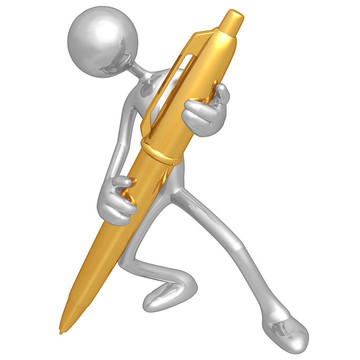 抱著Golden Pen