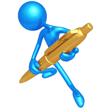 抱著Golden Pen