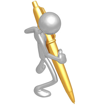 抱著Golden Pen