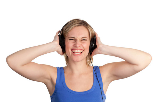 女人聽音樂是快樂的