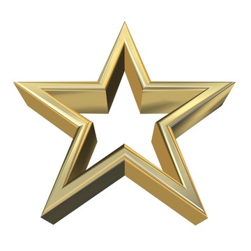 3D金色星