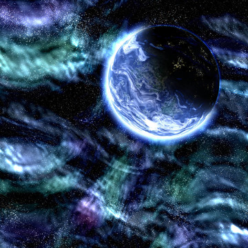 宇宙空間的星球