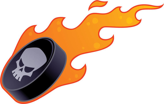 火紅的冰球Skull Logo