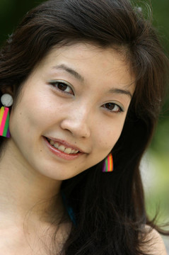 一個年輕的亞洲女人的肖像