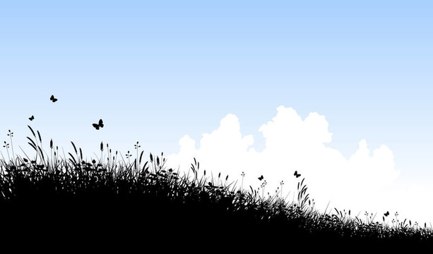 草地和天空