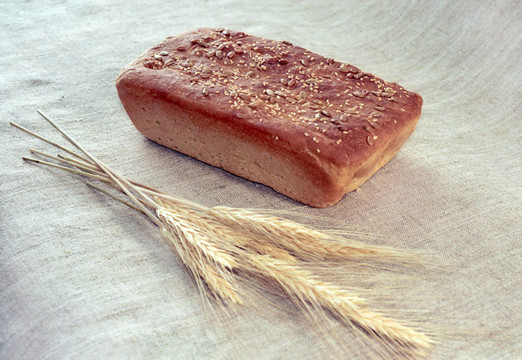 黑麥面包和釘在畫(huà)布上