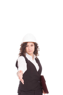 商業(yè)女人提供握手