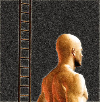 男性形象與階梯