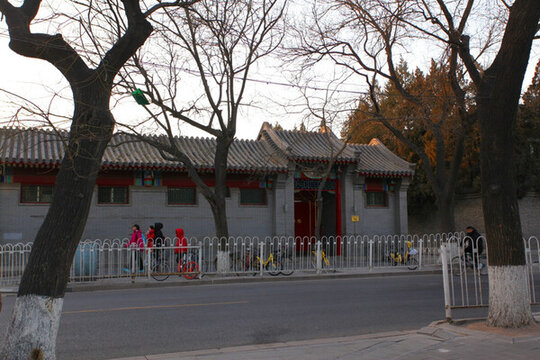 中國(guó)傳統(tǒng)建筑 四合院 灰磚墻