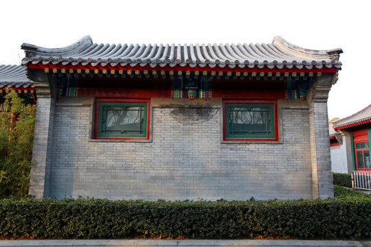 中國(guó)傳統(tǒng)建筑 四合院 灰磚墻