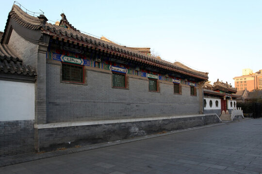 中國(guó)傳統(tǒng)建筑 四合院 灰磚墻