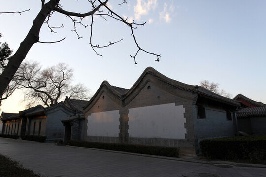 四合院 灰磚墻