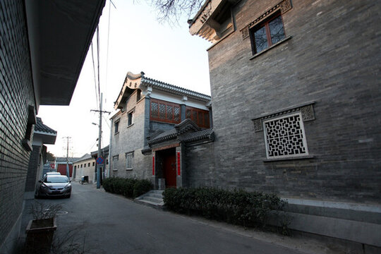 四合院 灰磚墻