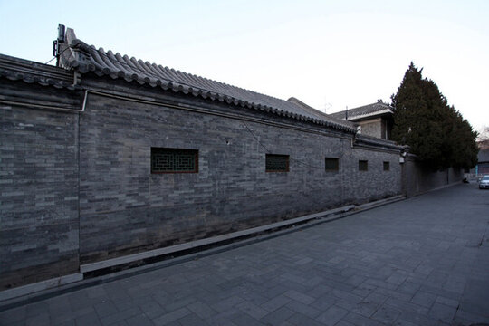 中國傳統(tǒng)建筑 四合院 灰磚墻