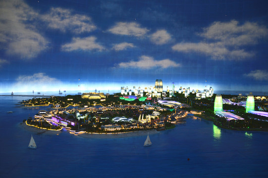 海花島建筑模型