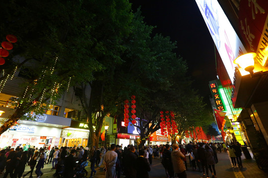 廣州北京路夜景 北京路步行街