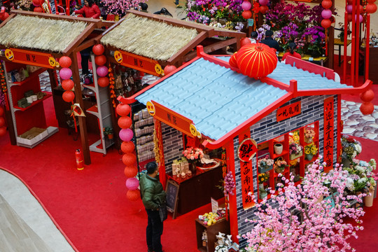 廟會(huì) 年貨 年味 紅燈籠