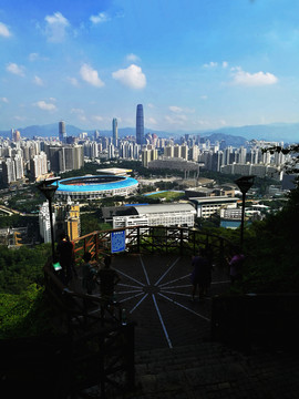 深圳筆架山公園 深圳鳥瞰風景
