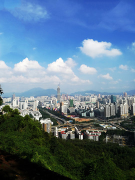 深圳筆架山公園 深圳鳥瞰風景