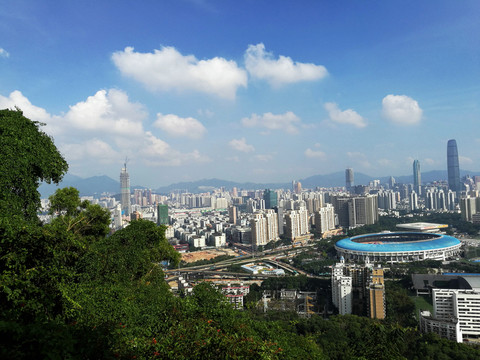 深圳筆架山公園 深圳鳥瞰風(fēng)景